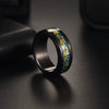 Rotatable Chinese Dragon Decompression Ring Titanium Steel Electroplated Black Geometric Jewelry