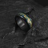 Rotatable Chinese Dragon Decompression Ring Titanium Steel Electroplated Black Geometric Jewelry