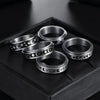 Rotatable Decompression Unisex Titanium Steel Ring With Geometric Pattern And Corrosion Greasing Treatment