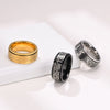 Rotatable Stainless Steel Men's Ring With Electroplating Fashion Style