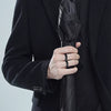 Rotating Decompression Ushaped Titanium Steel Ring Jewelry For Men And Women With Electroplating