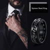 Rotating Decompression Ushaped Titanium Steel Ring Jewelry For Men And Women With Electroplating
