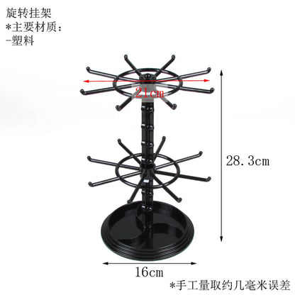 Rotating Display Stand Jewelry Storage Hanging Necklace Earrings Shelf Stand Props Desktop Jewelry Stand