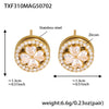 Rotating Flower Niche Fashion Elegant Women's Titanium Steel Necklace Earrings Ring Set With Electroplating