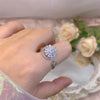 Rotating Moving Ring Flower Zircon Super Flash Ring Opening Color Retention Niche Design Fashion Hand Accessories Female Fashion