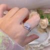Rotating Moving Ring Flower Zircon Super Flash Ring Opening Color Retention Niche Design Fashion Hand Accessories Female Fashion