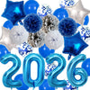 Round Aluminum Foil New Year Balloons Party Decoration Set Festive Celebration Balloon Arrangement