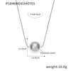 Round Ball Three Dimensional Pendant Clavicle Chain For Women Titanium Steel With 18K Gold Plated Electroplating Geometric Pattern Light Luxury Jewelry