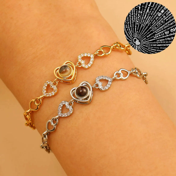 Round Bead Projection Hand Woven Cord Couple Bracelet In Powder Blue Black And White