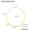 Round Bead Spacer Diamond Tassel Necklace And Niche Bracelet Titanium Steel 18K True Gold Plated