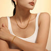 Round Bead Spacer Diamond Tassel Necklace And Niche Bracelet Titanium Steel 18K True Gold Plated