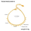Round Bead Spacer Diamond Tassel Necklace And Niche Bracelet Titanium Steel 18K True Gold Plated