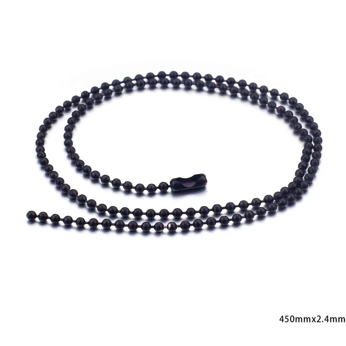 Round Bead Titanium Steel Chain Necklace Multi-specification Chain Stainless Steel Chain Wholesale