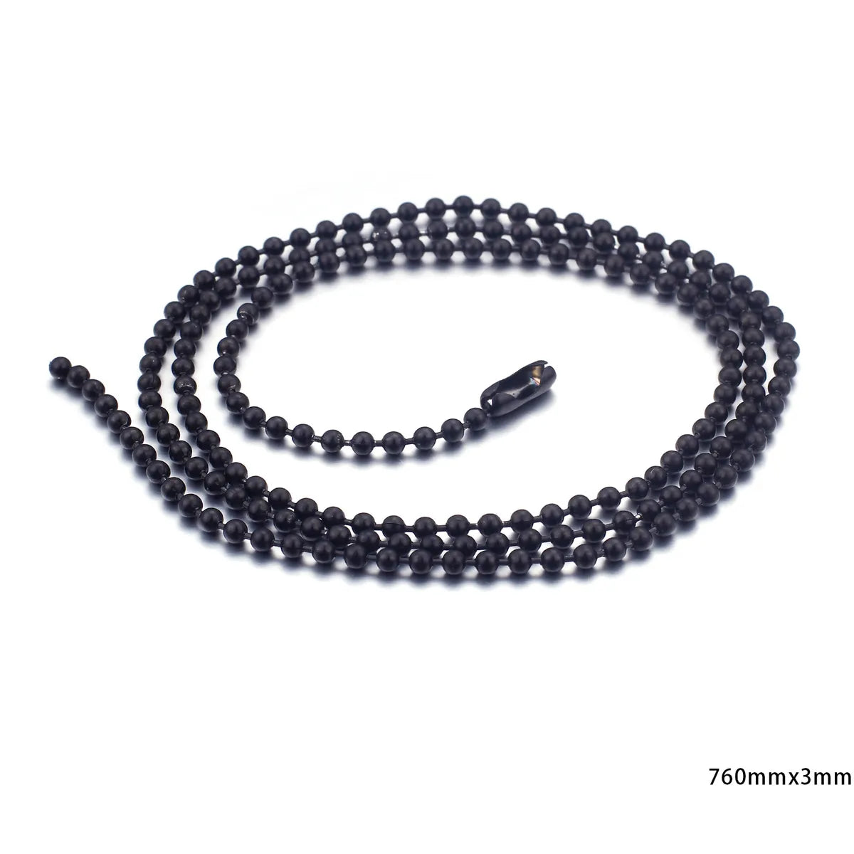 Round Bead Titanium Steel Chain Necklace Multi-specification Chain Stainless Steel Chain Wholesale