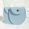 Round Bottom Pu Leather Snap Flip Bag For Jewelry Earrings Storage With Embossing