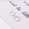 Round Copper Ear Buckle Inlaid With Zircon Electroplated Gold Color Retaining Women's Earrings
