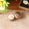 Round Double Ring Box Jewelry Display And Storage Box In Black Walnut Wood