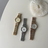 Round Small Dial Diamond Alloy Belt Watch For Women Simple Elegant And French Retro Style