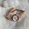 Round Small Dial Student Forest Bracelet Compact Watch With Steel Band And Alloy Case For Female Simple Elegant Retro Fashion Style