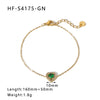 Round Square Sunflower Heart Geometric Stainless Steel 18K Light Luxury Women's Bracelet