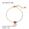 Round Square Sunflower Heart Geometric Stainless Steel 18K Light Luxury Women's Bracelet