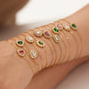 Round Square Sunflower Heart Geometric Stainless Steel 18K Light Luxury Women's Bracelet