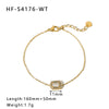 Round Square Sunflower Heart Geometric Stainless Steel 18K Light Luxury Women's Bracelet