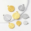 Round Stainless Steel Retro Stereo Handmade Diy Jewelry Pendants With Electroplating