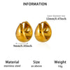 Round Teardrop Rhinestone Hoop Earrings In Gold Plated Copper Minimalist Geometric Jewelry For Women And Unisex Wear