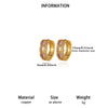 Round Teardrop Rhinestone Hoop Earrings In Gold Plated Copper Minimalist Geometric Jewelry For Women And Unisex Wear