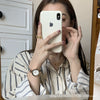 Round Watch Alloy Case Ordinary Glass Mirror Leisure Design For Girls