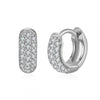 Round Zircon Microinlay Copper Gold Plated Earrings