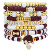 Rugby Bracelet Soft Ceramic Polymer Alloy Acrylic Geometric Handmade Unisex