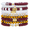 Rugby Bracelet Soft Ceramic Polymer Alloy Acrylic Geometric Handmade Unisex