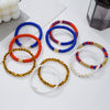 Rugby Bracelet Soft Ceramic Polymer Alloy Acrylic Geometric Handmade Unisex