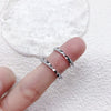 S999 Pure Silver Geometric Star And Sea Couple Ring Handmade Minimalist Adjustable Open Ring For Men And Women