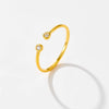 S925 Silver Adjustable Opening Ring With Electroplated Platinum Or 18K Gold For Women Simple Retro Fashion Design