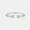 S925 Silver Adjustable Opening Ring With Electroplated Platinum Or 18K Gold For Women Simple Retro Fashion Design