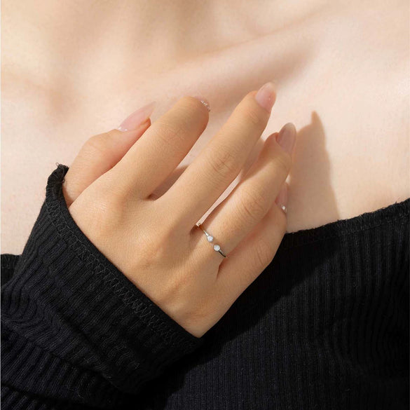 S925 Silver Adjustable Opening Ring With Electroplated Platinum Or 18K Gold For Women Simple Retro Fashion Design