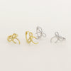 S925 Silver Bow Hoop Earrings For Women Electroplated Elegant Design