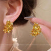 S925 Silver Butterfly Stud Earrings For Women Zircon Pearl Electroplated Light Luxury Niche Highend Minimalist Geometric