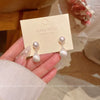 S925 Silver Butterfly Stud Earrings For Women Zircon Pearl Electroplated Light Luxury Niche Highend Minimalist Geometric