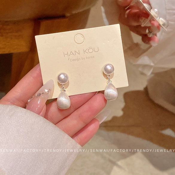 S925 Silver Butterfly Stud Earrings For Women Zircon Pearl Electroplated Light Luxury Niche Highend Minimalist Geometric