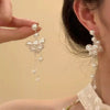 S925 Silver Butterfly Stud Earrings For Women Zircon Pearl Electroplated Light Luxury Niche Highend Minimalist Geometric