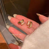 S925 Silver Butterfly Stud Earrings For Women Zircon Pearl Electroplated Light Luxury Niche Highend Minimalist Geometric