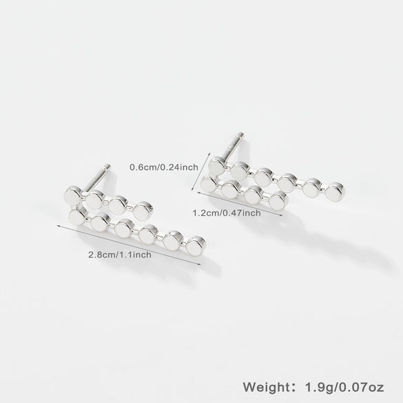 S925 Silver Earrings With Stars Clouds And Moon Geometric Fashion Electroplated For Women