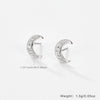S925 Silver Earrings With Stars Clouds And Moon Geometric Fashion Electroplated For Women