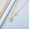 S925 Silver Electroplated Starfish Pendant Necklace With Cross Chain Light Luxury Simple Womens Gift Jewelry