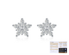 S925 Silver Fashion Light Luxury Girly Snowflake Flower Diamond Earrings For Women