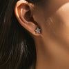 S925 Silver Fashion Light Luxury Girly Snowflake Flower Diamond Earrings For Women